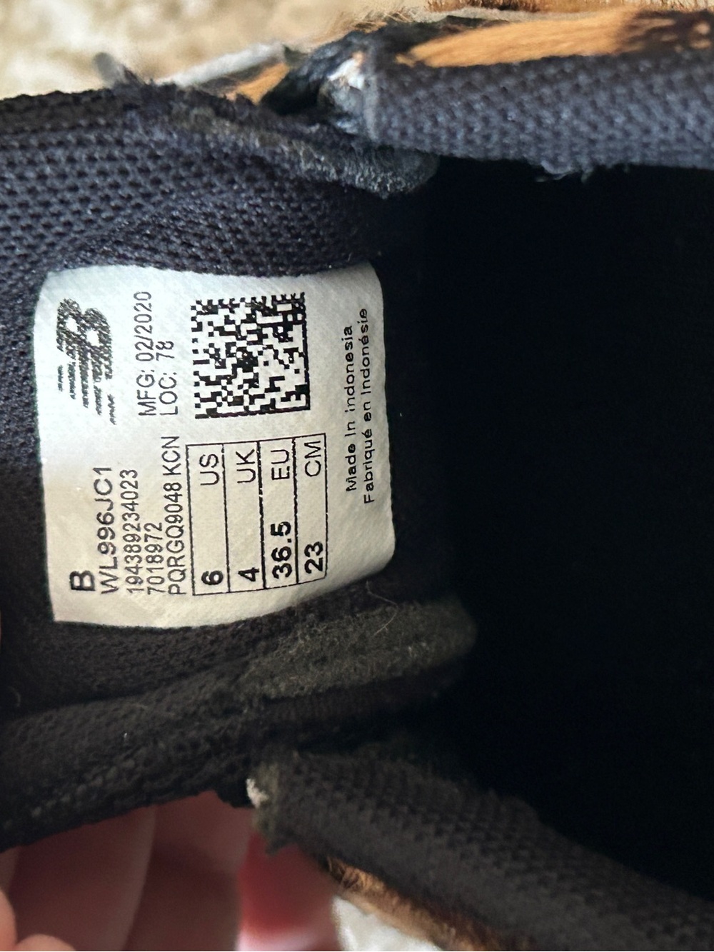 RARE Limited Edition New Balance 996 Leopard Calf Hair - Size 6 - Picture 6 of 6